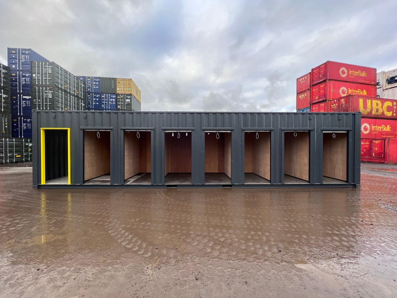 40ft High Cube Multi-Store Container – 7-Bay Self Storage Unit - Image 4
