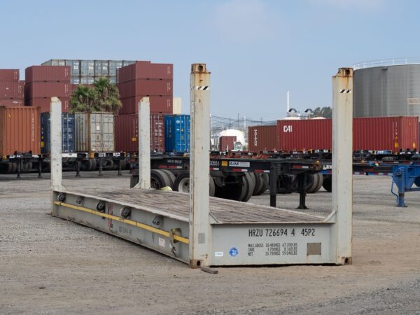 20-foot Flat Rack Shipping Container – Cargo-worthy