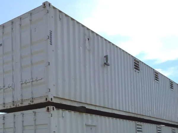 40 ft Container Shop – Climate Controlled Office + Inventory Storage / Racking